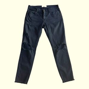 Gaelle Paris Women's Black Denim Distressed Jeans‎ Womens Size 28